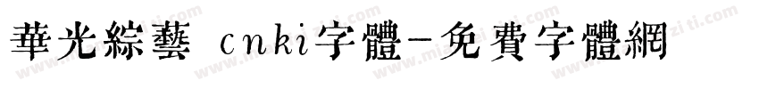 华光综艺 cnki字体字体转换
